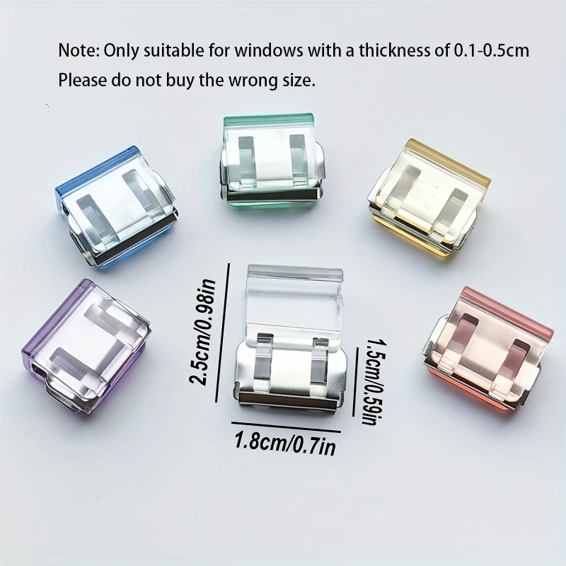 6-Piece heavy-duty sliding window lock, screen fixing clip, window rail fixing safety clip, screen window and door safety plug