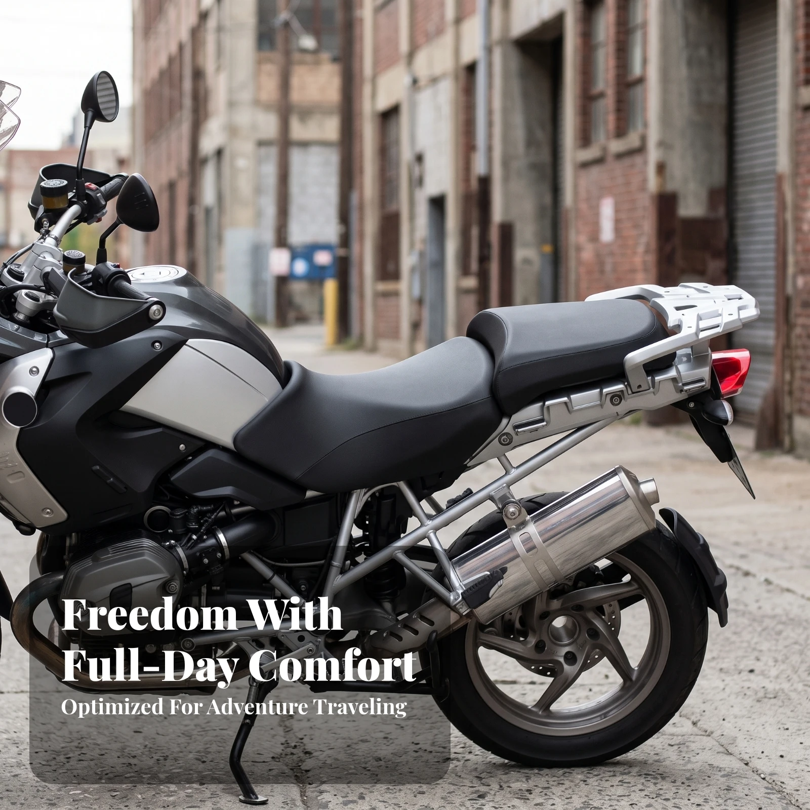 Motorcycle Rear Seat Cushion Easy to Install Motorcycle Rear Passenger Seat Long-Lasting Removable Cover for Passengers, Touring