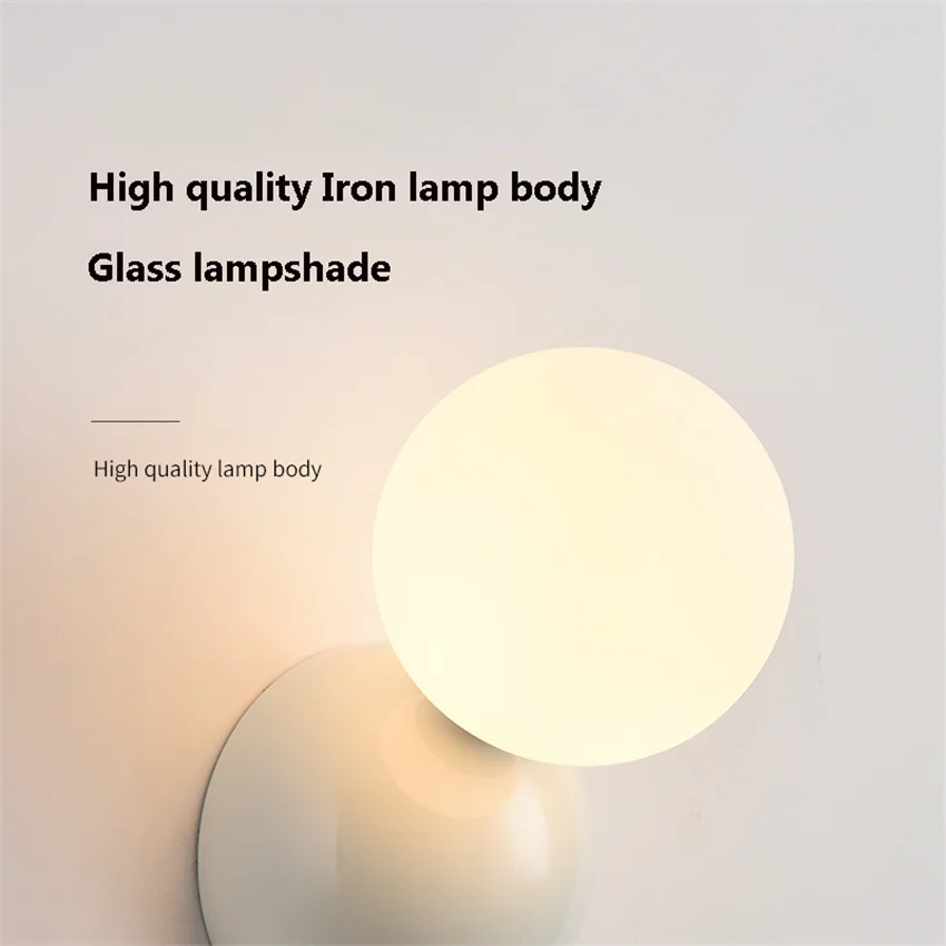 Modern Cute Bedroom Small Wall Lamp Nordic INS Living Room Children Room Decoration Sconce Red White Black LED Wall Lights