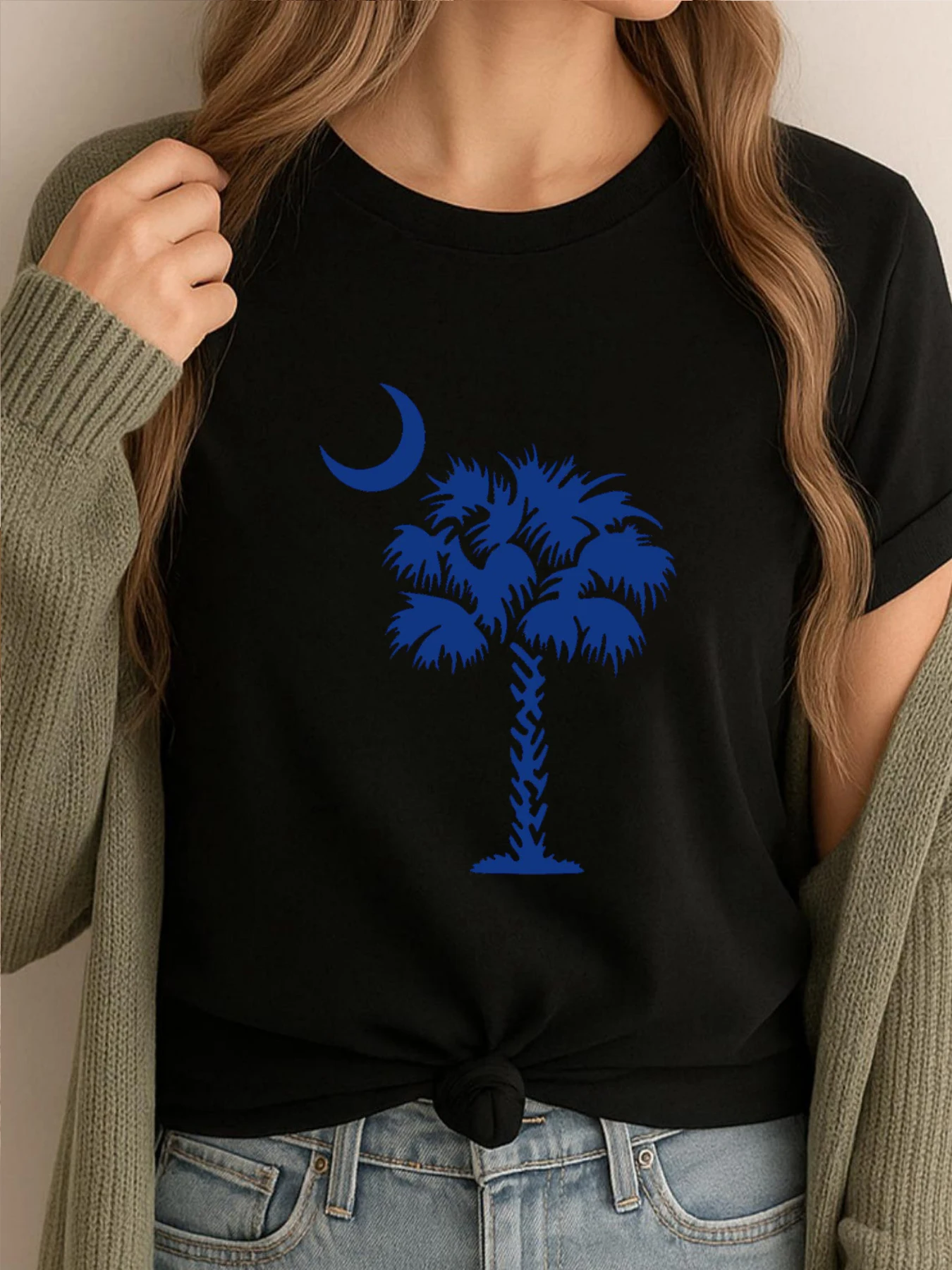 

Мужские футболки с рисунком South Carolina Palm Clothing 100, ℅ Удобная хлопковая одежда Camisetas De Hombre с принтом