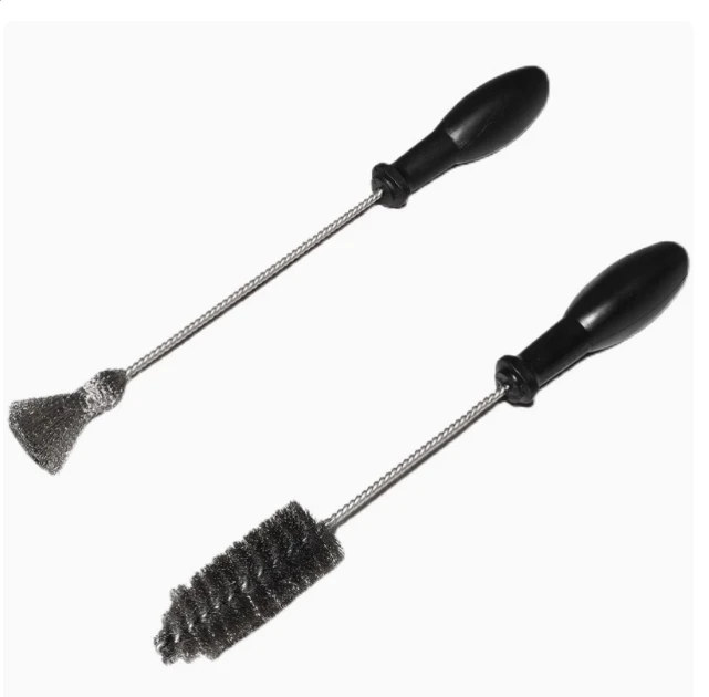 Automobile diesel fuel injector cleaning brush nozzle holder cleaning and maintenance tool iron brush metal