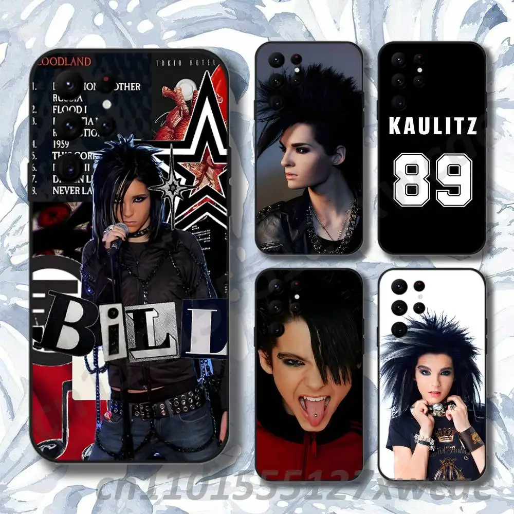 B-Bill Kaulitz COOL Rock Phone Case For Samsung S10,S21,FE,S21 ,S26,S25,S24,S23,Ultra,S9,S22,Plus Black Shell Cover