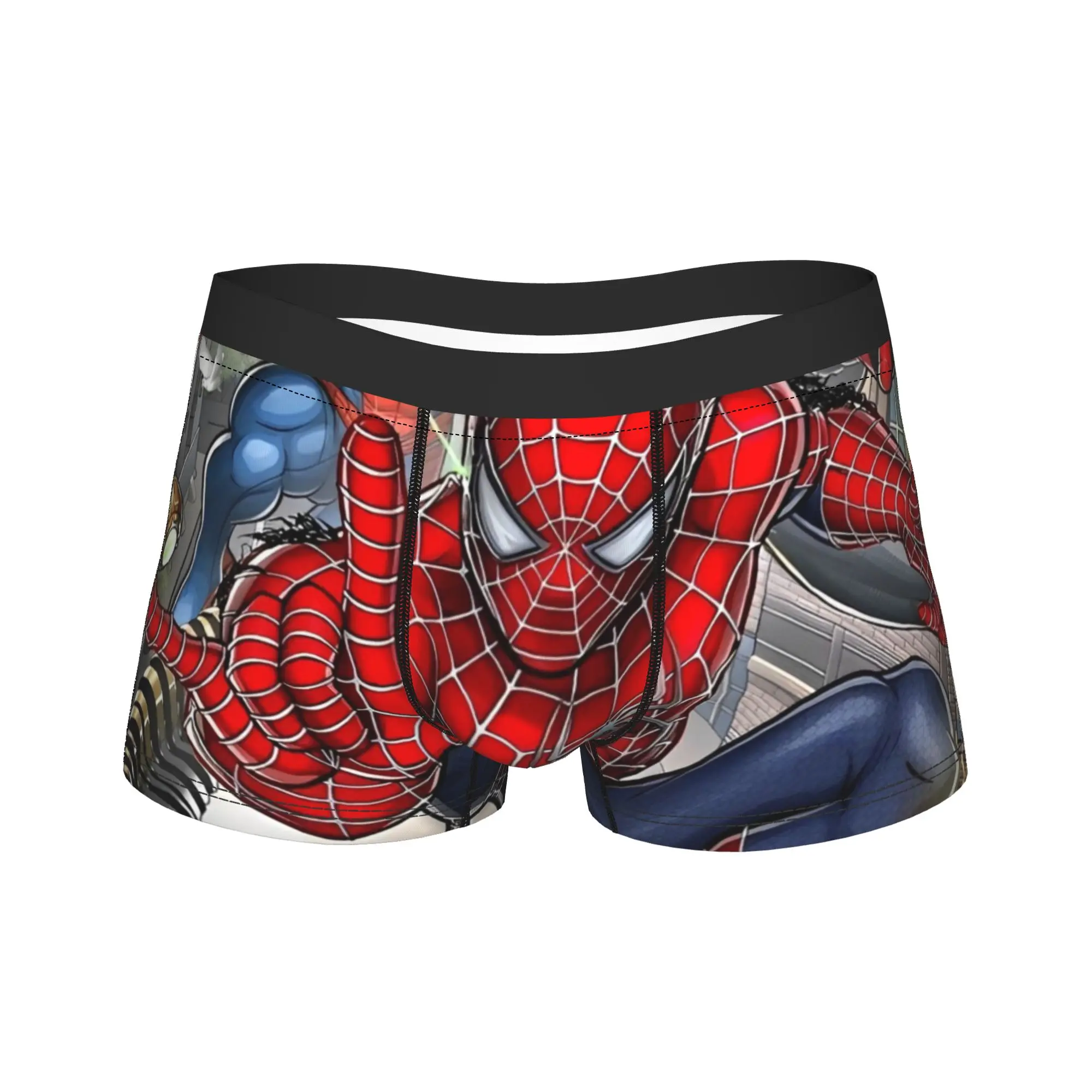 

Мужское нижнее белье Spider-Man Spider-Verse, супергеройские боксеры, шорты, трусы, дышащие трусы для мужчин, размеры M-XXL