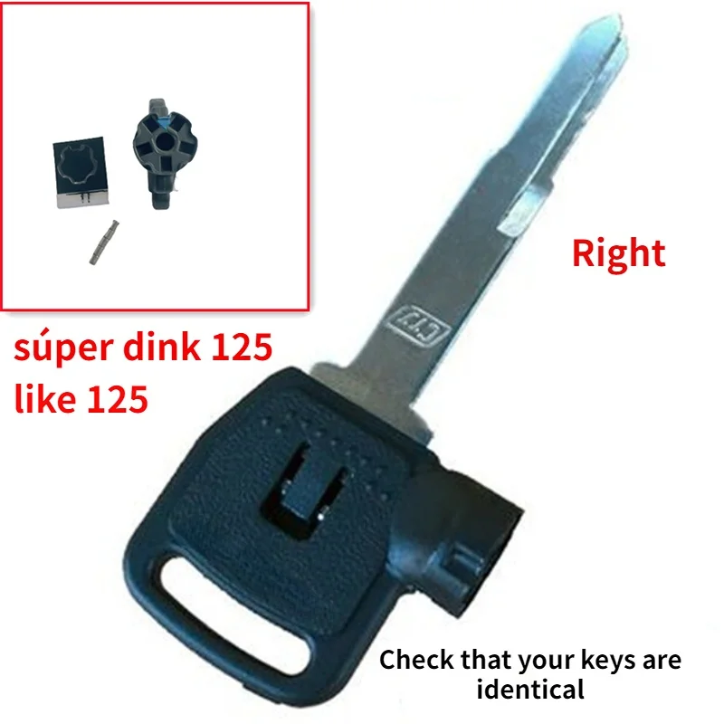 Mayorista Blank Key Motorcycle Replace Uncut Keys For KYMCO Scooter Magnet Anti-Theft Lock CT250 300 Racing Kcc Acc Dynamic 125