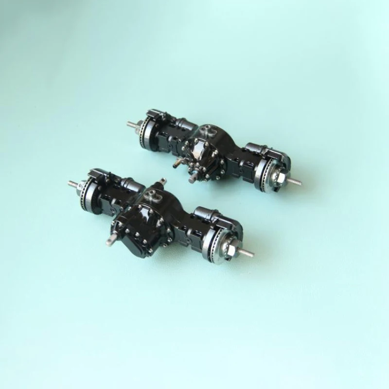 1/14 RC Camion In Metallo 4x4/6x6/8x8 Anteriore Posteriore Assale di Alimentazione Diff Blocco Simulato Disco Freno per Tamiya Scania MAN Benz VOLVO Parti di Automobili