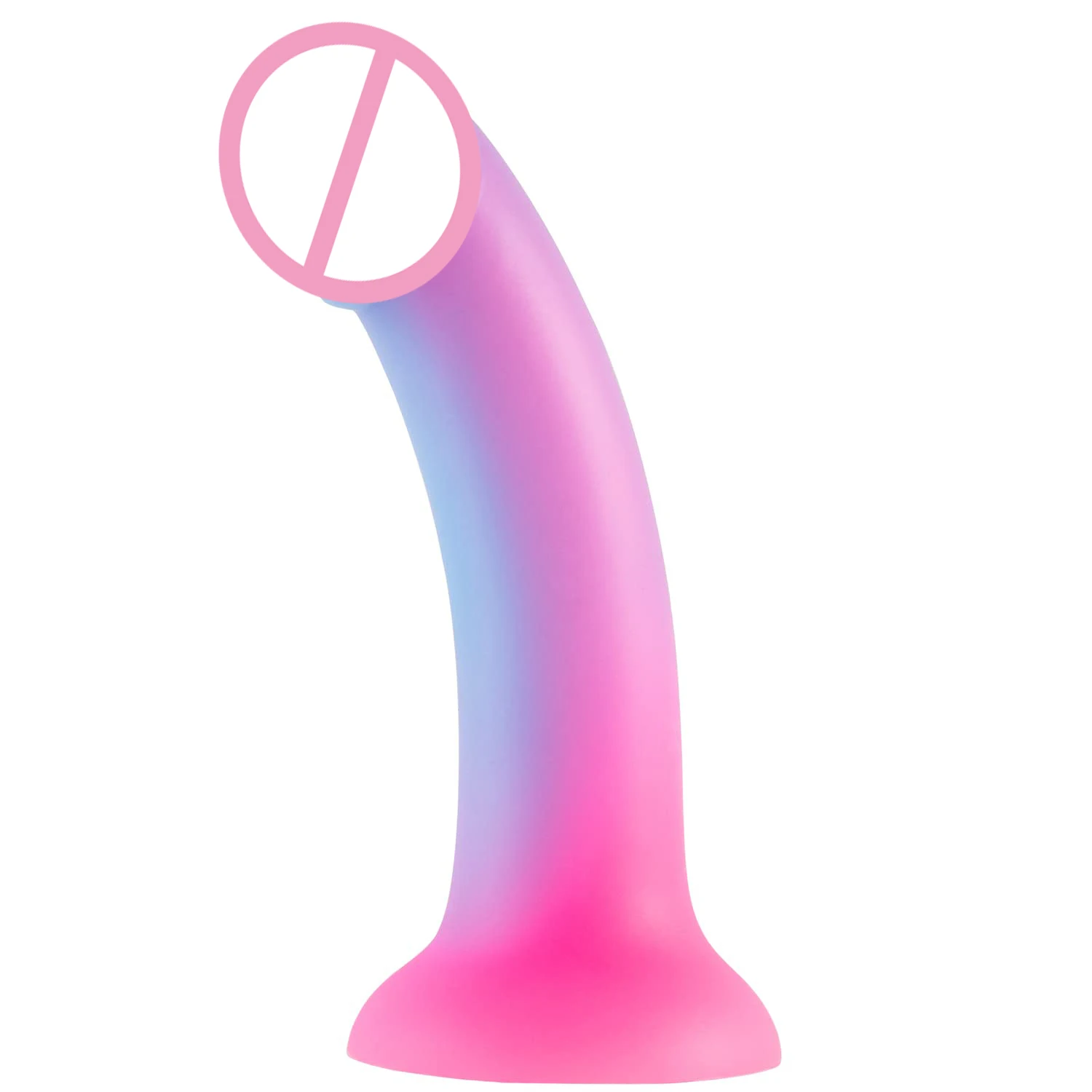 Silicone Realistic Dildo Colorful Glowing Penis Toy for Vaginal and Anal Sex Adult Sex Toy for G-spot and Prostate Orgasm