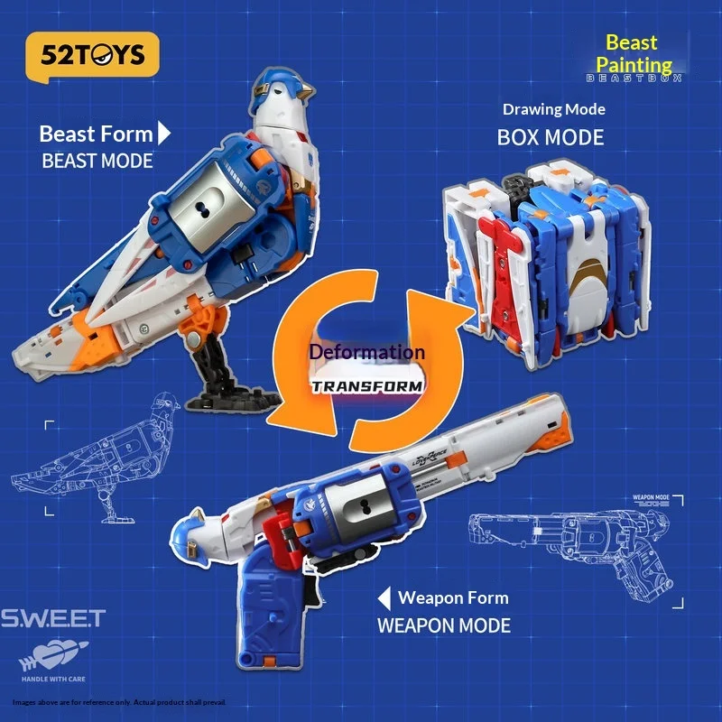 

52TOYS Beastbox BB-76 Lovegun Peace Pigeon: Трансформирующийся робот-меха, коллекционная фигурка, подарок для фанатов аниме и коллекционеров