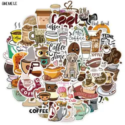 10/30/50PCS Cute Cartoon Coffee Stickers PVC Girl Toy DIY Stationery Luggage Suitcase Laptop Pegatinas Graffiti Sticker Decal F5