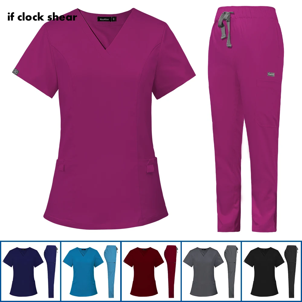 Conjunto de uniformes médicos para Hospital, accesorios de enfermera, uniforme quirúrgico para mujer, ropa de trabajo para clínica Dental, traje de servicio de salud