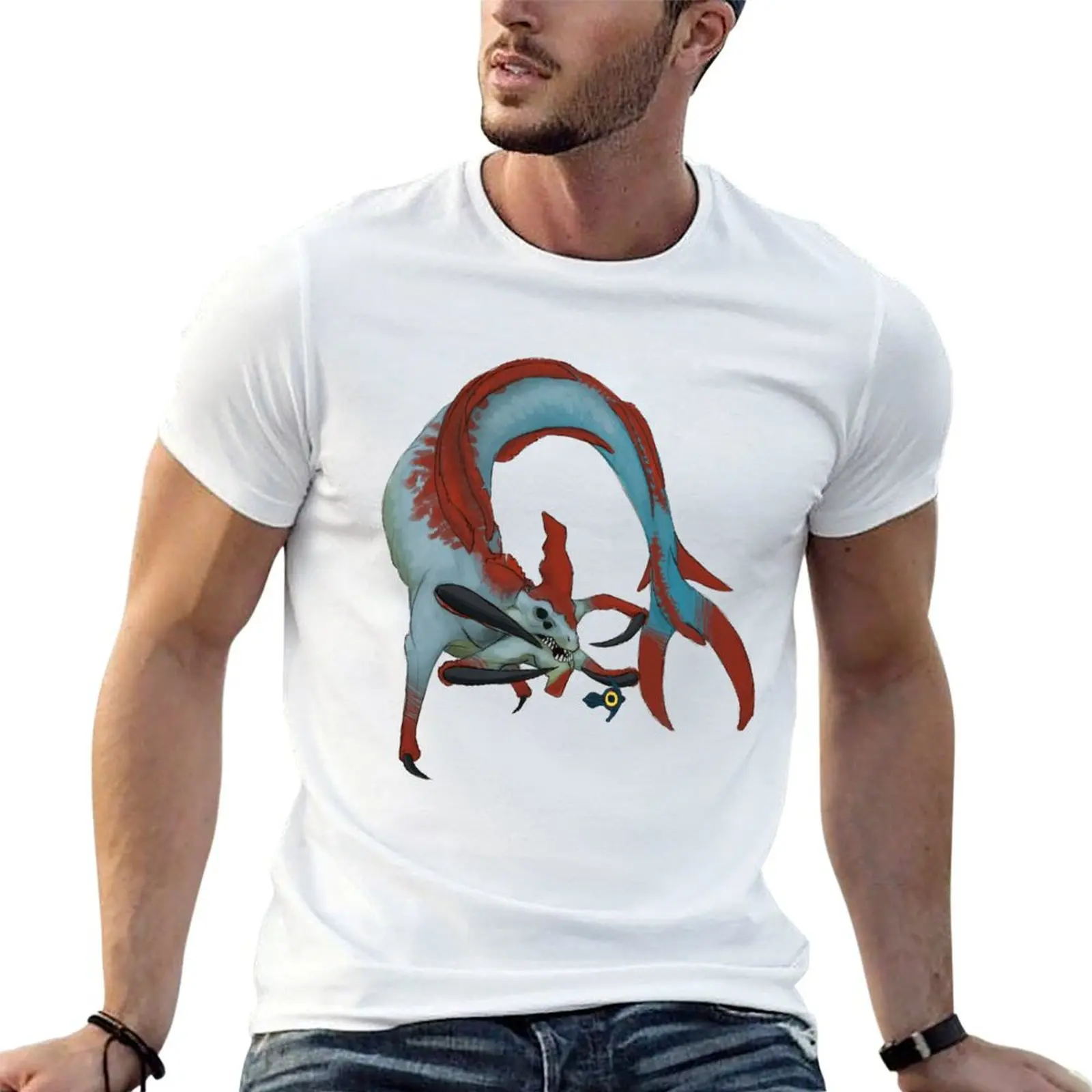

reaper leviathan subnautica (no background) T-Shirt t shirts for man graphic tees t shirts for man pack cotton T-Shirt