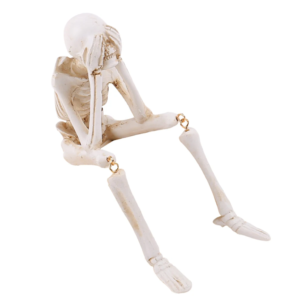 

Skull naments Statue Figurines Resin Evil Figure Shelf Mini Siblings Man Halloween Decoration Material Novelty