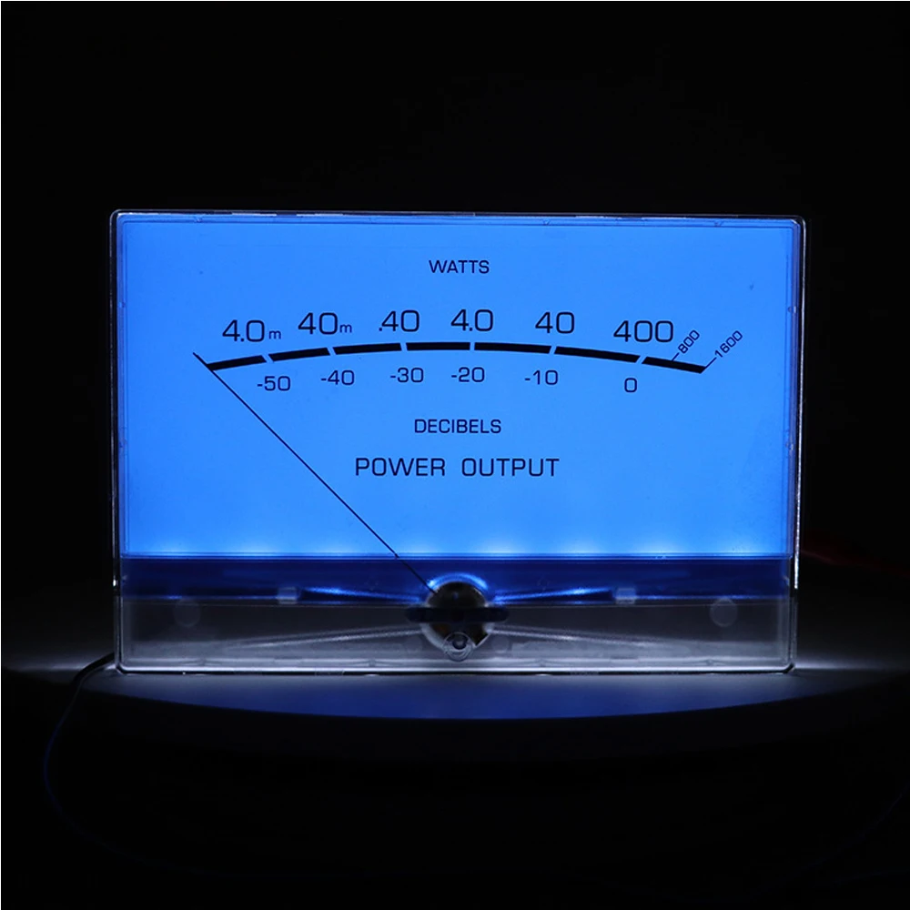 2pcs VU Meter Class A Power Amplifier DB Meter P-200 Classic Lake Blue Level Audio Power Meter WITH Driver Board