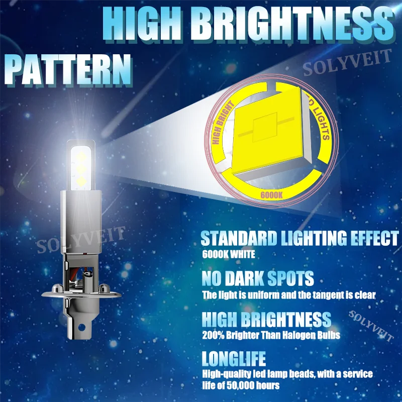 Ip67 à prova de choque configuração rápida ampla faixa de iluminação h1 h7 led farol alto baixo feixe para peugeot 307 2000 2001 2002 2003 2004