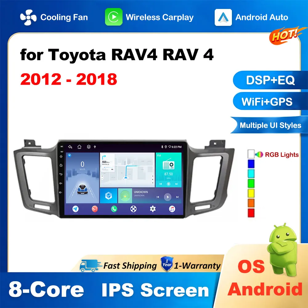 

10.1 inch Intelligent System for Toyota RAV4 RAV 4 2012 2013 2014 2015 2016 2017 2018 QLED IPS Screen Navigation GPS Accessories