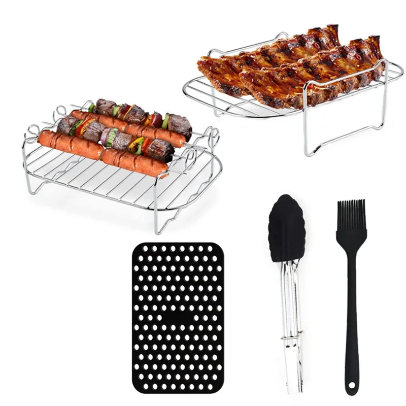 

Stainless Steel Steamer Roasting Rack Air Fryer Accessories Cooking Grill Racks for Instant Vortex