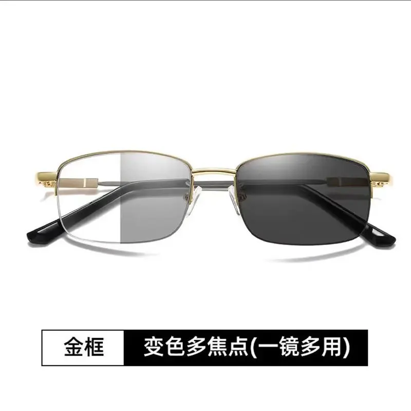 Photochrome progressive multifokale Lesebrille für Herren, modische und ultraleichte Anti-Blaulicht-Presbyopie-Brille – Detail 6