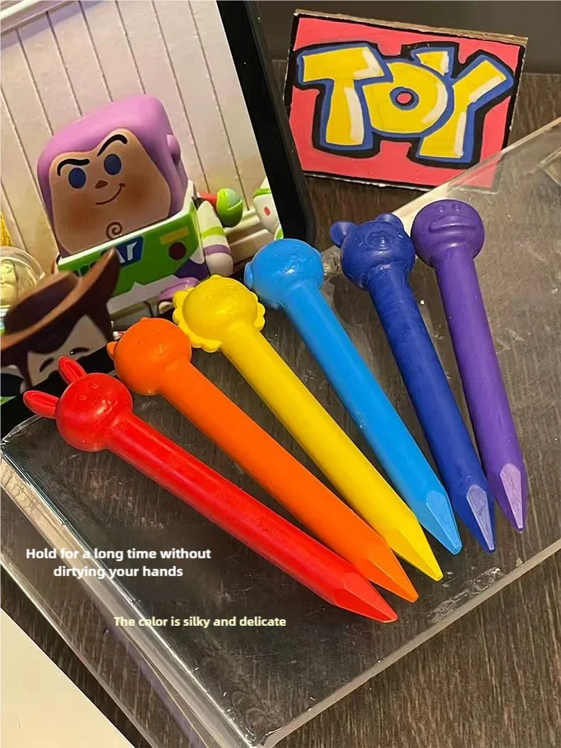 

6/12 шт. цветные мелки в форме животных, не грязные руки, моющийся восковой карандаш, картина маслом, палочки для рисования, цветные мелки