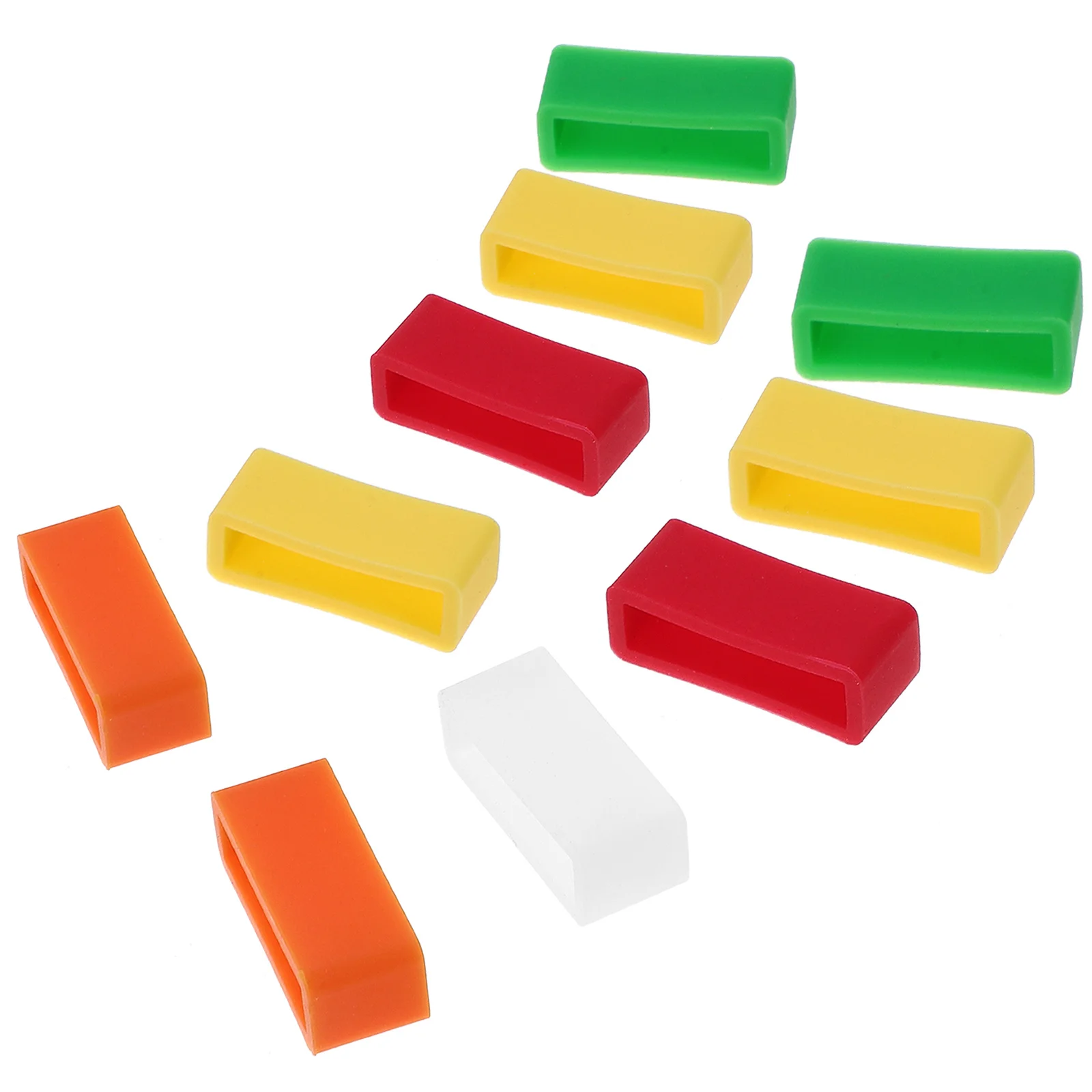 

10Pcs Silicone Replacement Watch Band Loop Strap Ring Mixed Color Wear Resistant Rubber for 22Mm Wristwatch Accessories