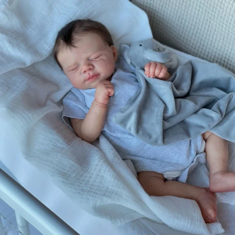 Cokela 50cm / 20 inch Realistic Baby Doll Cute Vinyl Doll Real Soft Touch Kid Toy Doll Sleeping Position Silicone Reborn Baby
