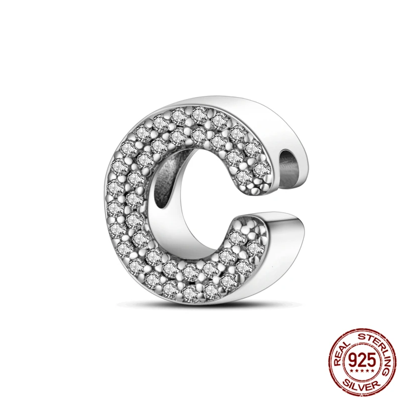 

This DIY women's jewelry gift features an S925 sterling silver letter C bead paired with an original bracelet.