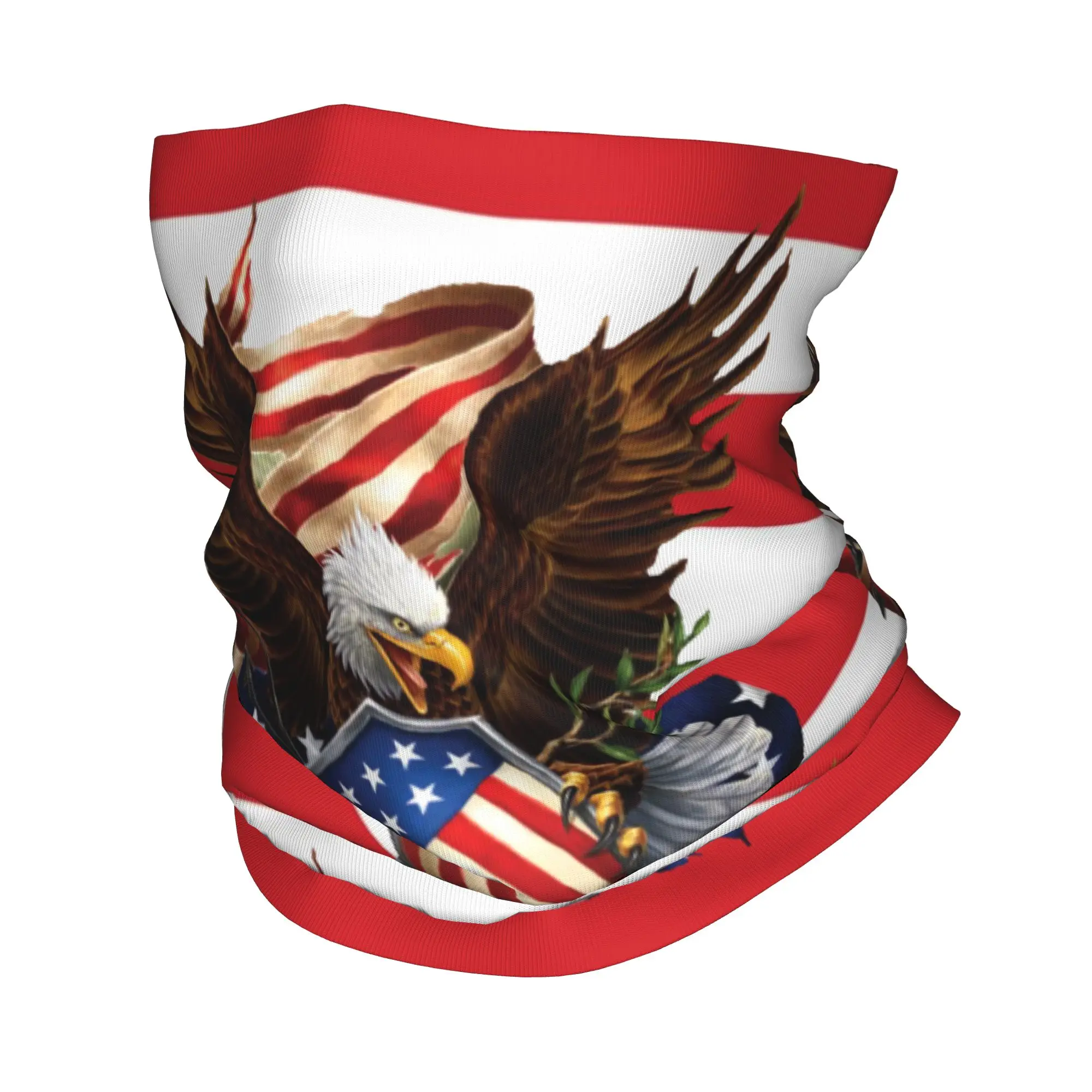 

Бандана с американским флагом США на заказ, гетры для катания на лыжах, велоспорта, мужской и женский шарф с запахом, Балаклава со звездами США, теплая
