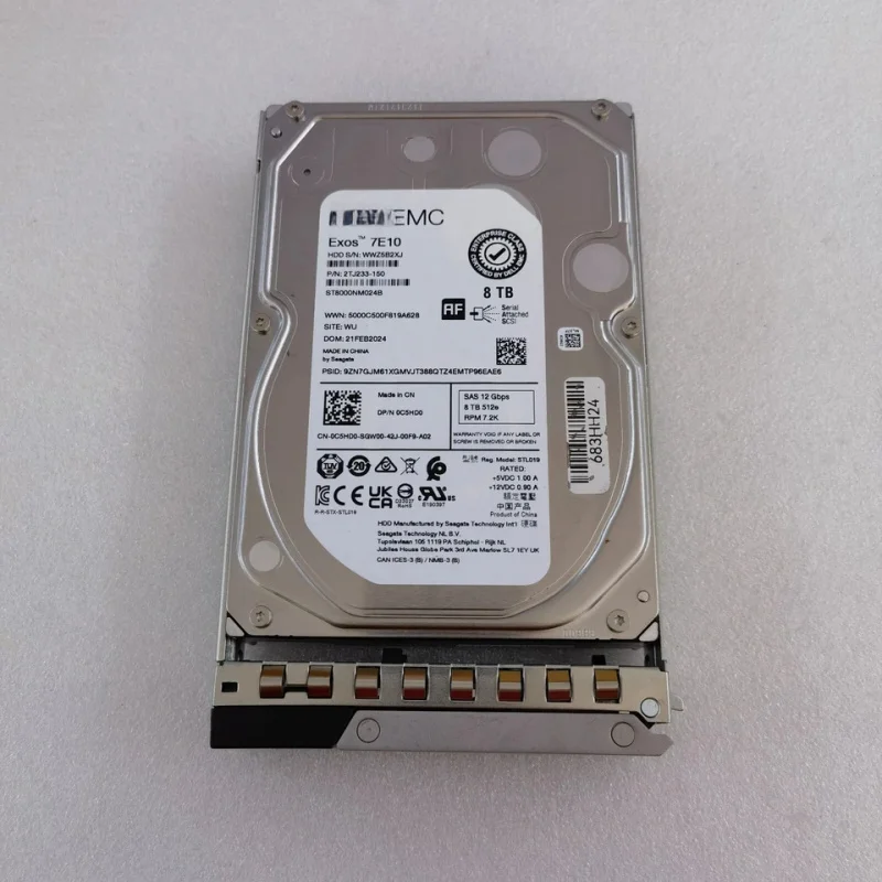 

Жесткий диск Z для 0C5HD0 C5HD0 Dell EMC 8 ТБ SAS 12G 7.2K 512e 3.5'' HDD G14 KIT