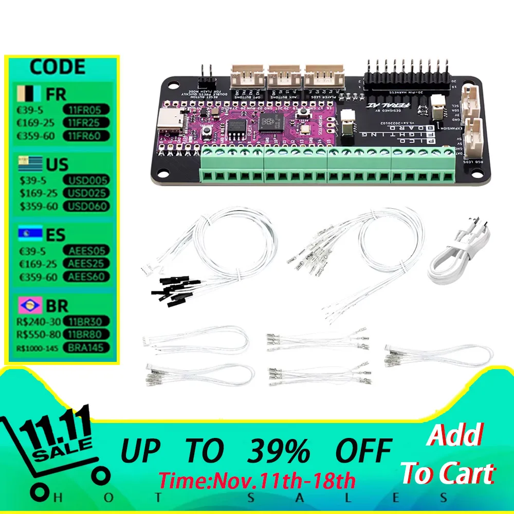 Raspberry Pi Pico Fighting Board For Nintendo Switch Game Console V1.1A Picoboot Keyboard Converter For PS3/PC