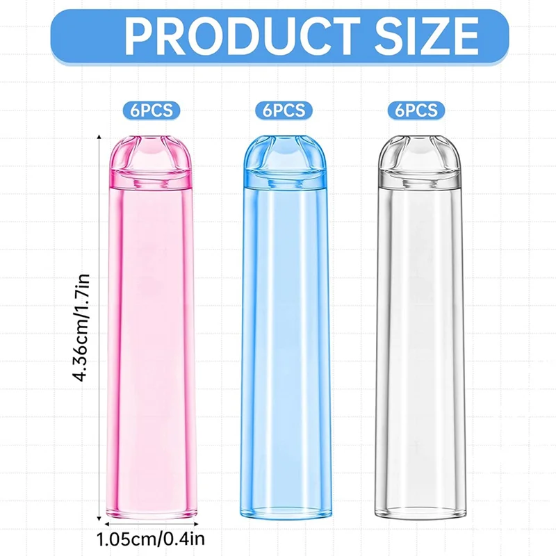 AED5-18 Pcs Pencil Tip Protector Cover, Plastic Pencil Caps,Colorful Pencil Toppers For Wooden Pencils Pencil Extender Holder