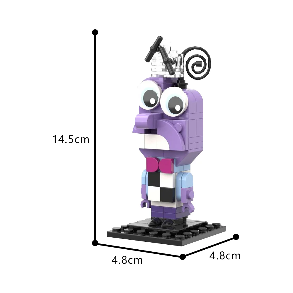 MOC-137376 Movie Character Fear Sadness Model Bricks Cartoon Anime Figure Building Blocks Creative Assembly Toy Children's Gift