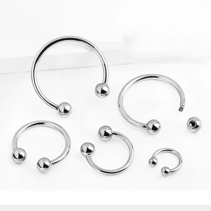 15-60mm Metal U-shaped Ring Buckles Collar Swimsuit Bikini Decorative Clasp Connector Screw Hook DIY Clothes Sewing Accessories
