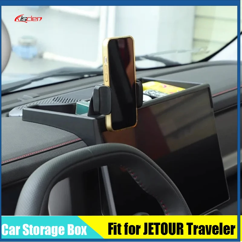 

Автомобильный ящик для хранения центральной консоли, держатель для мобильного телефона на приборной панели, аксессуары, подходит для Chery JETOUR Traveler T2 2023 2024