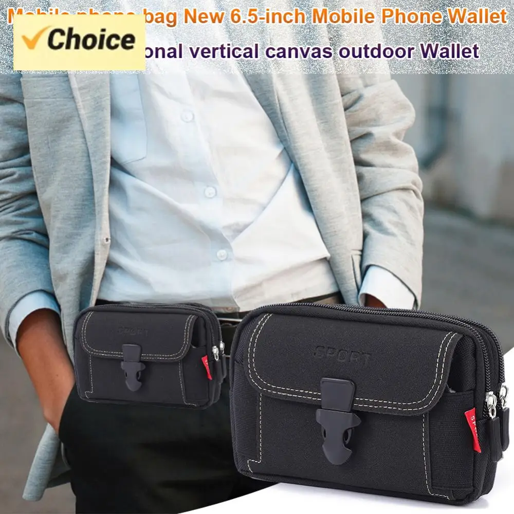 

Canvas Waist Pocket Male Outdoor Fanny Bum Bag Purse Business Mobile Phone Pouch