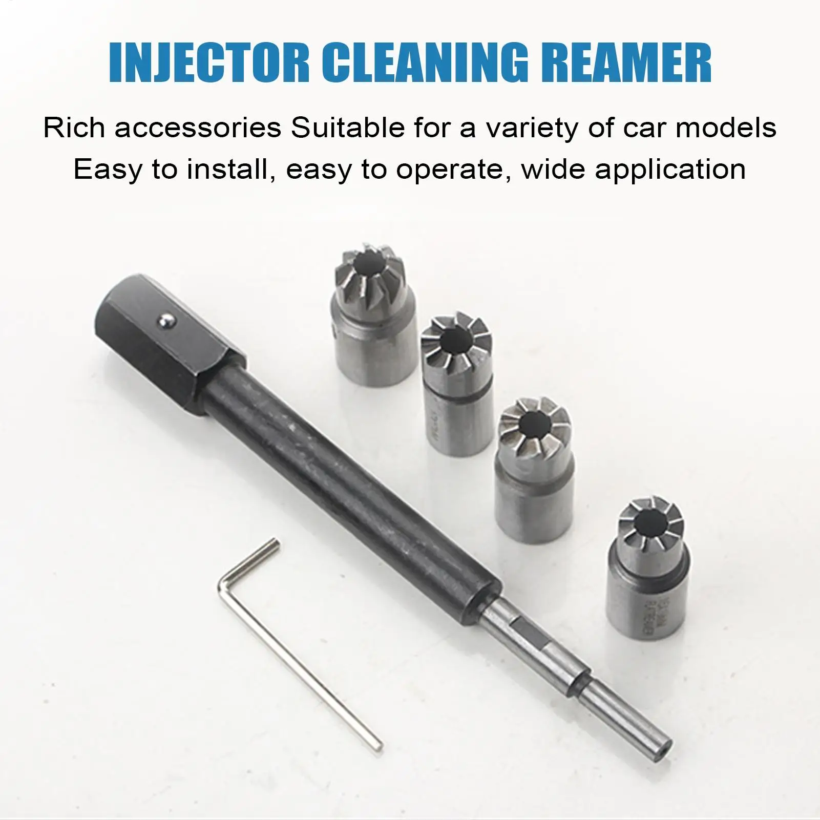 Picture 4: 5PCS Diesel Injector Seat Cutter Tool Set Cleaner Carbon Cutting Tool Kit Multifunctional Injector Seat Cleaning Set