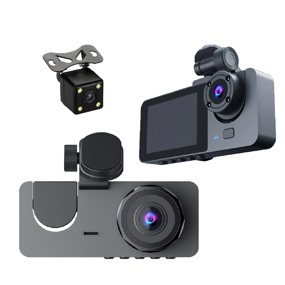FHD 1080P 2Inch Car DVR Dash Cam 3 Lens Night Vision Rear View Camcorder Auto Camera Vehicle Accessories