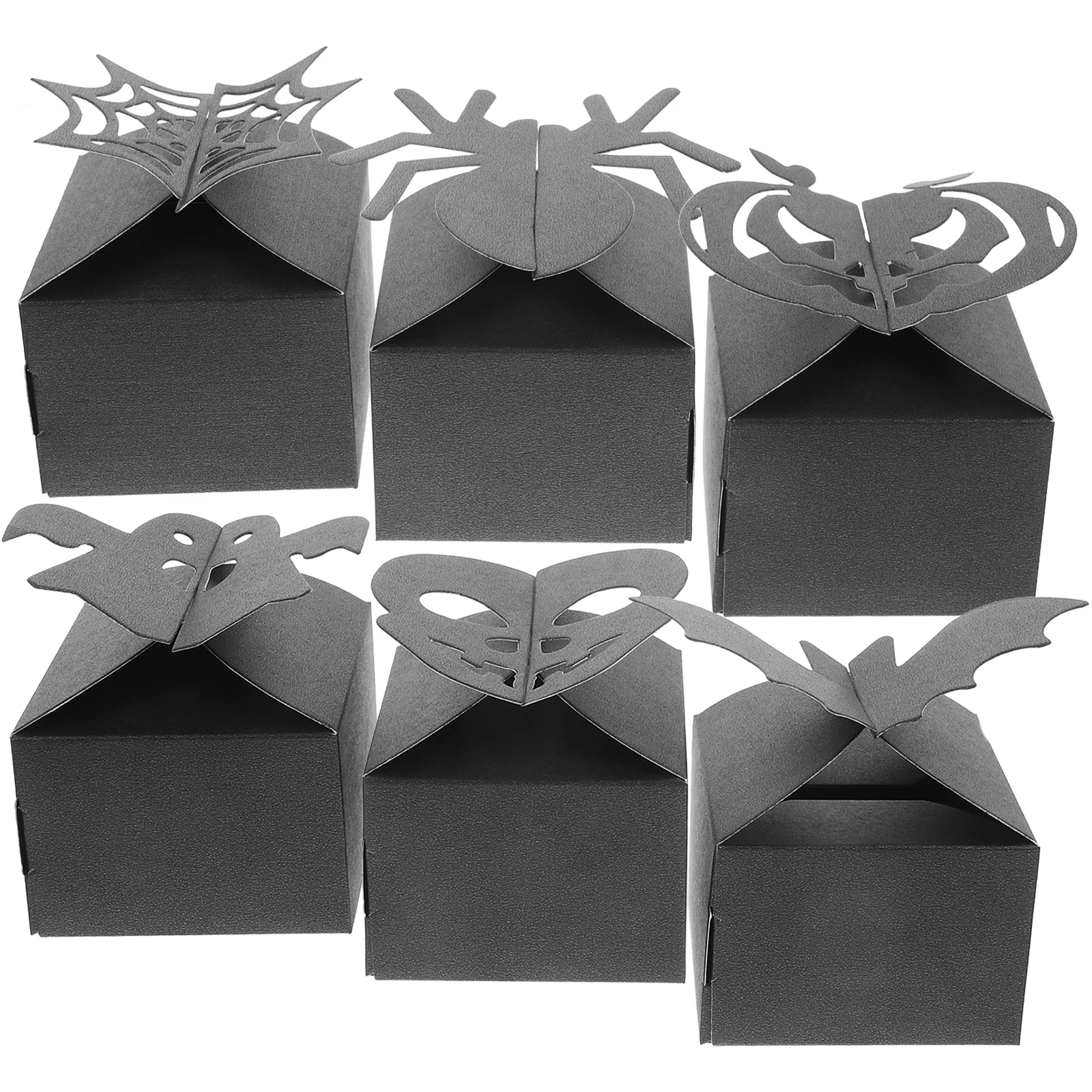 

48 pcs Candy Orange Halloween Gift Packaging Boxes Gift Packing Sweets Spider Party Favor Boxes Treat Packaging