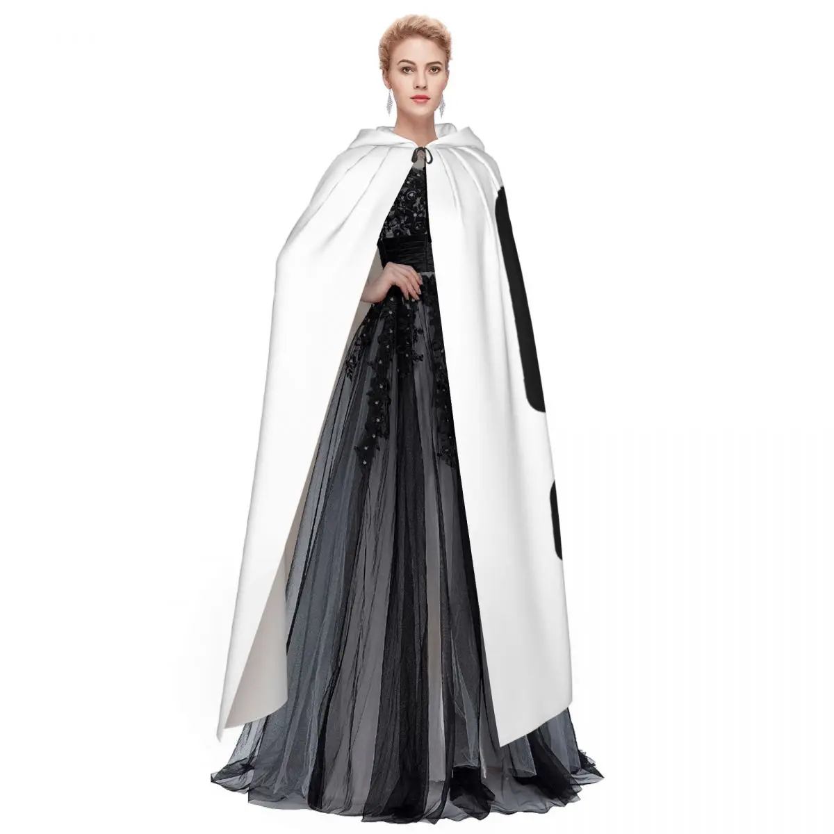 Dandadan Anime Manga Long Hooded Cloak Witch Medieval Costume Cosplay Cape HalloweenVampire Adult Unisex - view 3