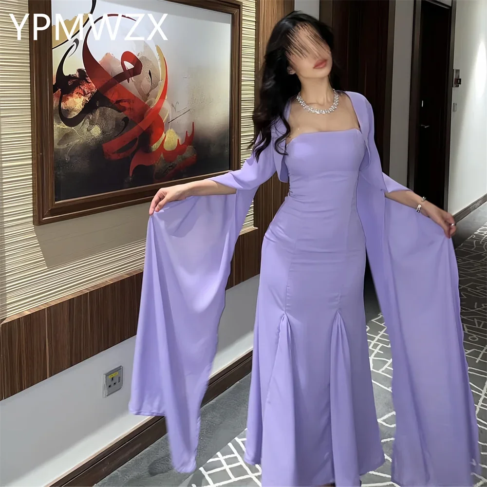 

Customized YPMWZX Square CollarMermaid Floor length Skirts Ruffle Bespoke Occasion Dresses