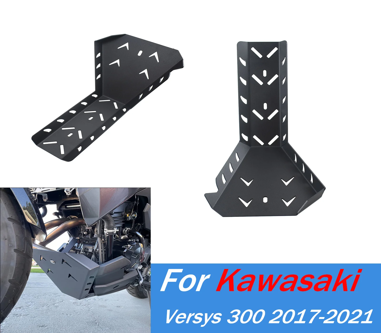 

For Versys-X300 Engine Guard Protector Chassis Bash For Kawasaki Versys X300 2017-2024 VersysX Motorcycle Skid Plate Frame Guard