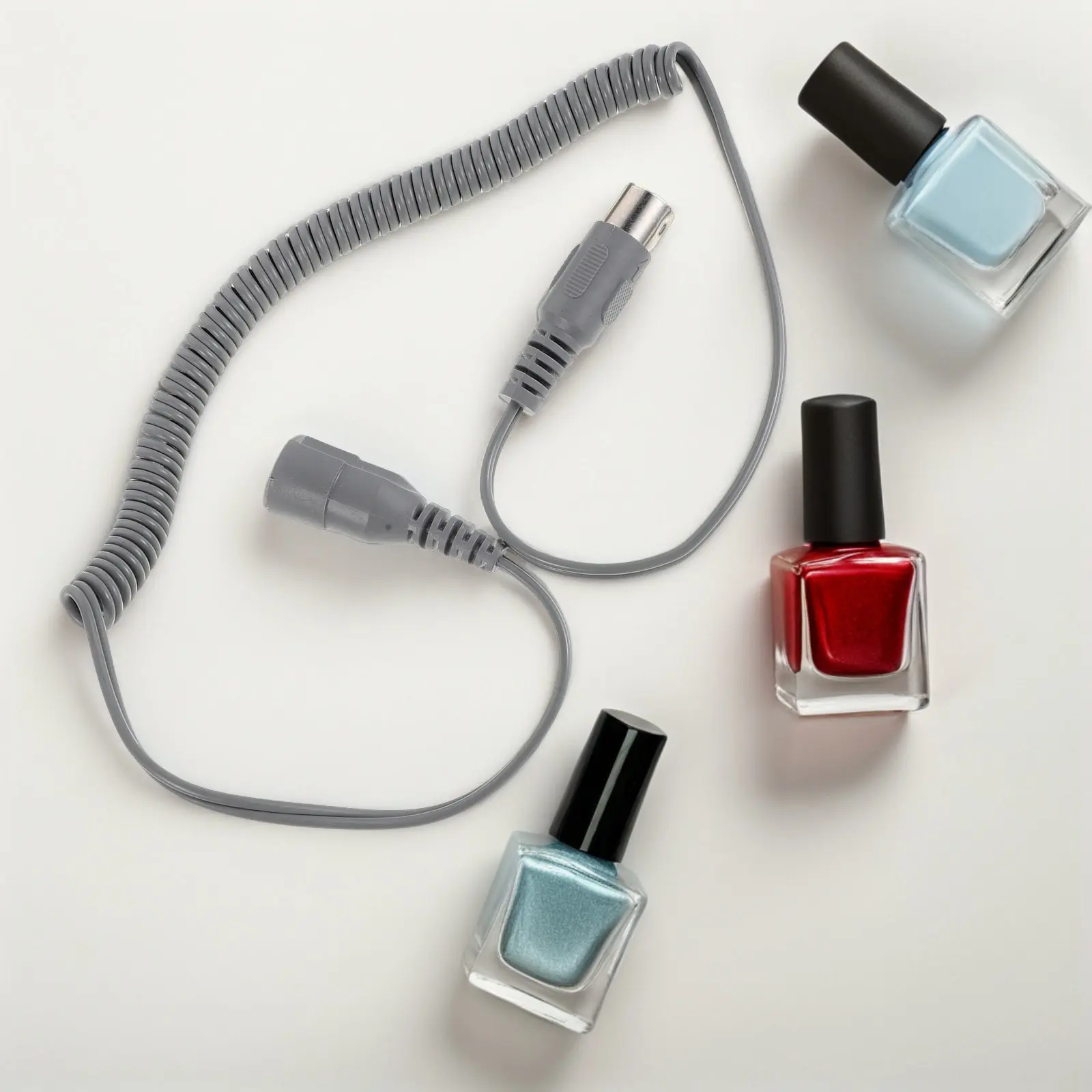 2Pcs Nail Machine Power Cord Replacement Motor Cord Compatible with Electric Nail Drill Cable for Manicure Drill Machine