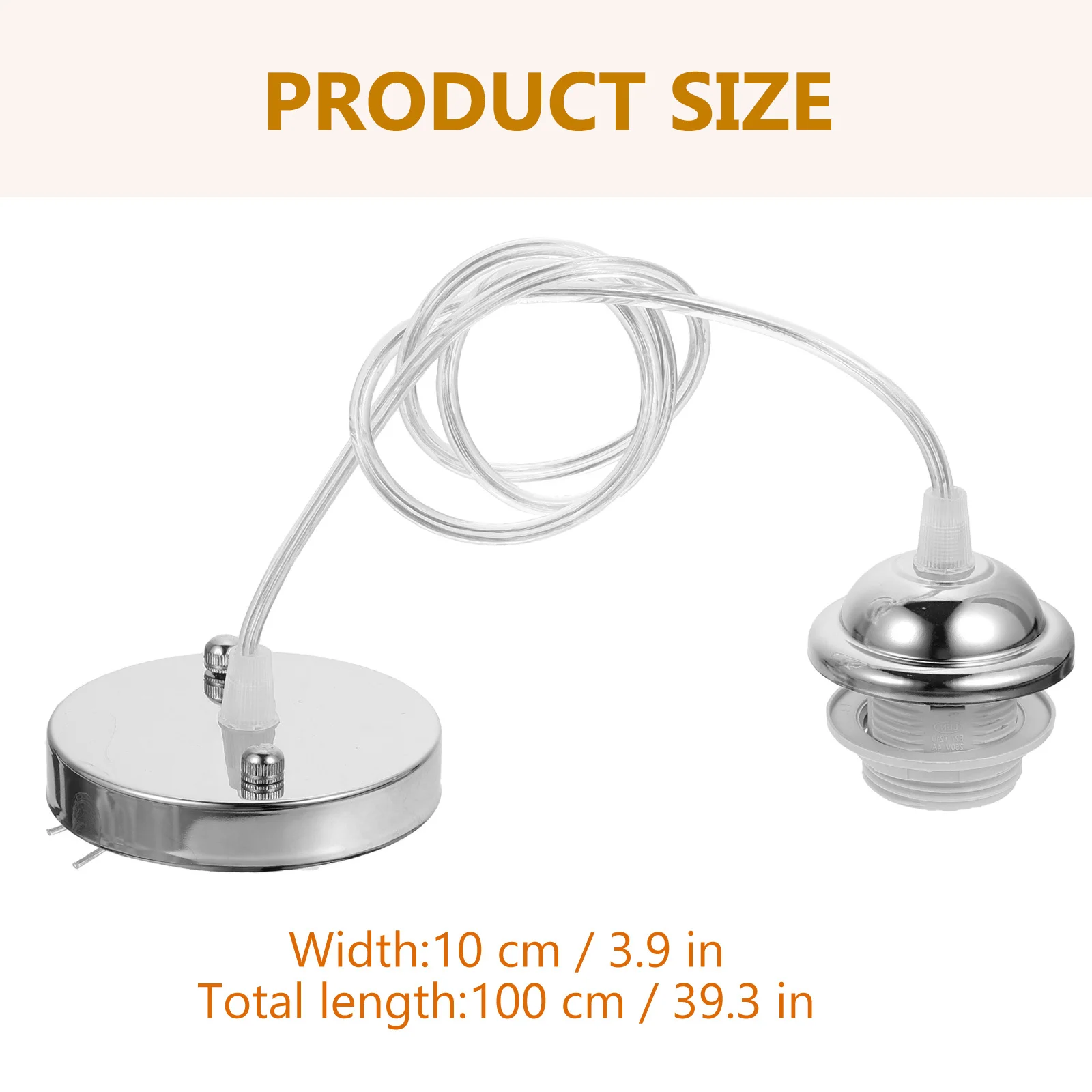 

2pcs E27 Screw Socket Ceiling Hanging Light Fixture Holder With 1M Cord Metal Bulb Base For Led Bulbs Pendant Lamp Kit Wall