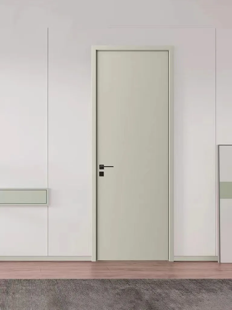 

Bedroom set very narrow wooden room interior , high-quality wooden outer flat and inner opening