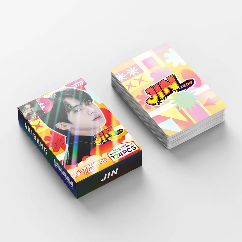 124 Laser Cards Flash Card Album Merch Holographic Cards Celebrity LOMO Flash Card Stickers Fan Collectible Card Gift