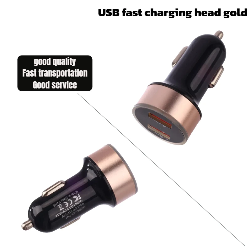 

Автомобильное зарядное устройство с двумя USB-портами 3,1 А и вольтметром с ЖК-дисплеем, адаптер прикуривателя 12–24 В для универсального использования в автомобиле