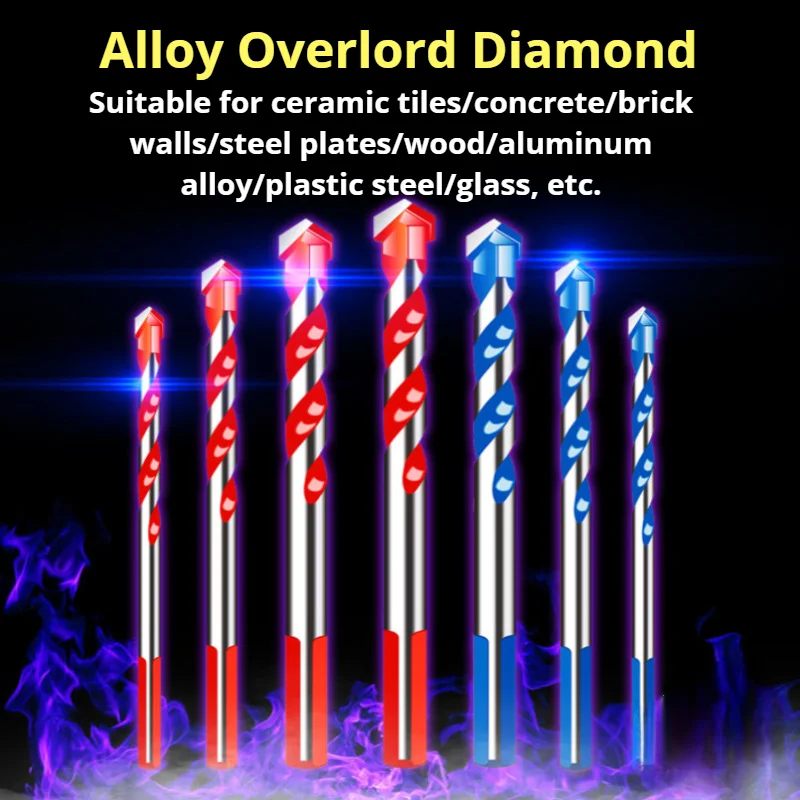 

6-12mm Threaded Triangle Tungsten Steel Wall Tile Concrete Drilling Bit Household Marble Overlord Diamond Hand Electric Drill