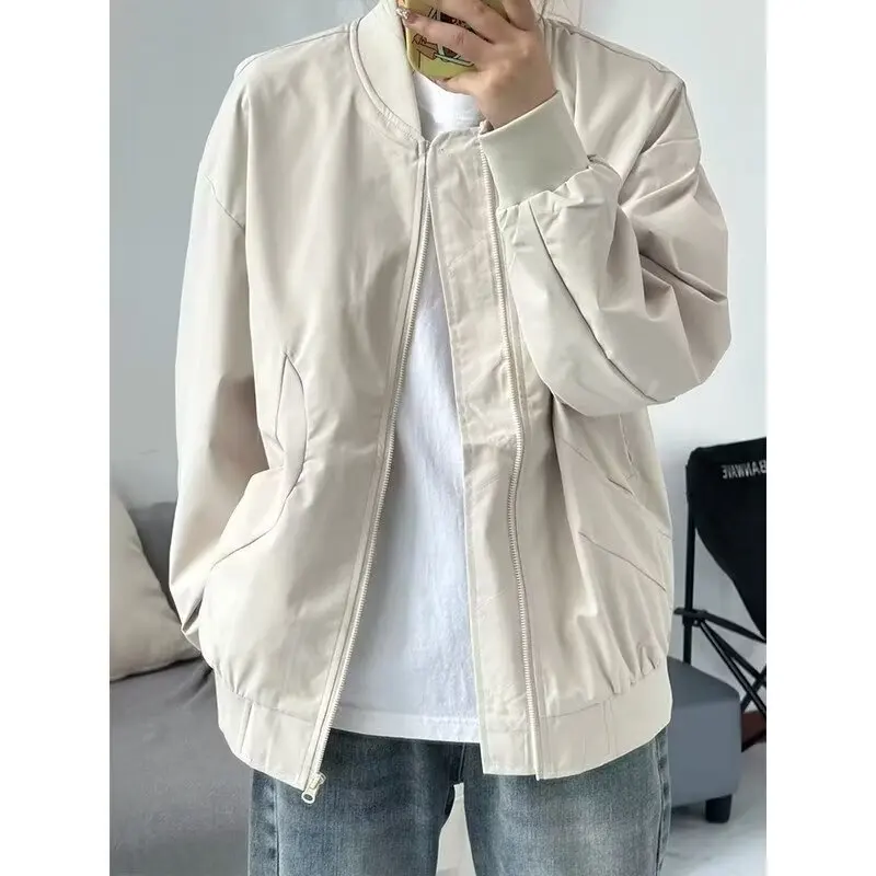 

Collared Jacket Autumn Wear Admin Style Light Casual Outerwear Men's Slim Fit Fashionable New 2025 Trendy Male Coat man clothes