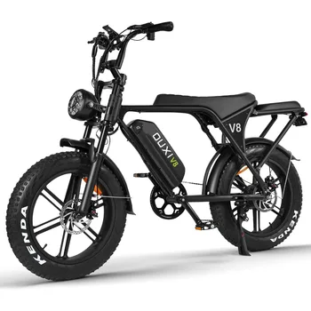 Image Electric Bike Adults, Electric Mountain Bike with 750W Motor 48V 15Ah Removable Larger Battery 31MPH 20'' Fat Tire E Bike