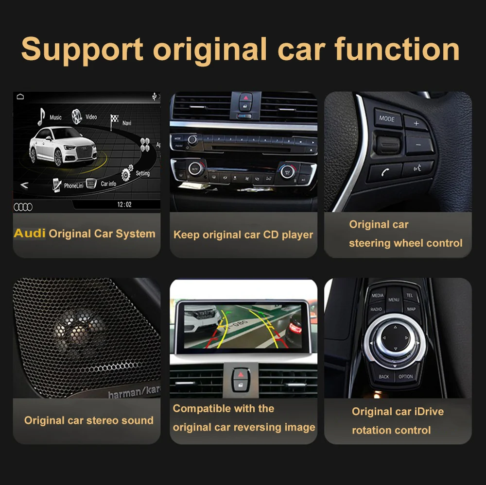 Android  10.25'' Carplay  Car Stereo Multimedia Radio Stereo Player GPS SWC Navigation For Audi A4 A5 S4 S5 A4L B8 2009-2016