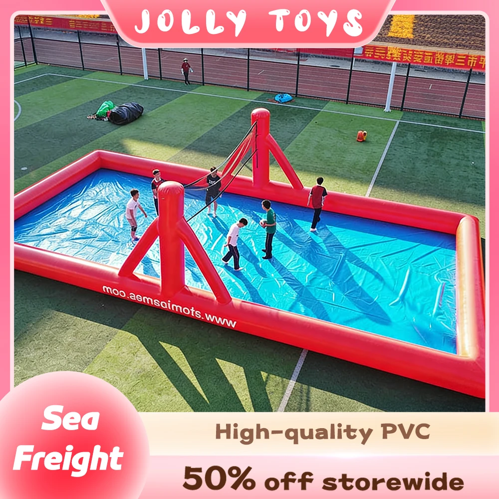 

Надувная волейбольная площадка для активного отдыха на открытом воздухе с бассейном, подходит для взрослых и подростков, для пляжного волейбола