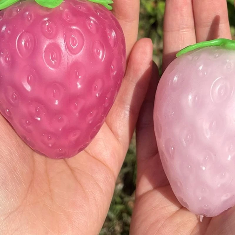 Brinquedo apertar morango realista brinquedo ascensão lenta escritório brinquedo frutas 15UB