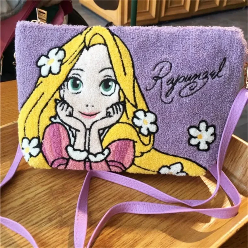 Bolso cruzado de princesa Disney para mujer y niña, bolsa de maquillaje bonita, bolso de hombro portátil de diseñador de lujo, envío gratis